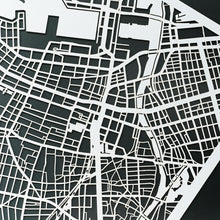 画像をギャラリービューアに読み込む, 地図切り絵額絵/天神　25角サイズ
