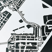 画像をギャラリービューアに読み込む, 地図切り絵額絵/お台場　25角サイズ
