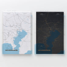 画像をギャラリービューアに読み込む, 街まち Metropolitan series メモパッド黒/関東大都市圏（鉄道網）
