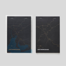 画像をギャラリービューアに読み込む, 街まち Metropolitan series メモパッド＆ホルダーセット黒/中京大都市圏（鉄道網）
