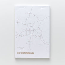画像をギャラリービューアに読み込む, 街まち Metropolitan series メモパッド＆ホルダーセット白/中京大都市圏（道路網）
