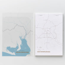 画像をギャラリービューアに読み込む, 街まち Metropolitan series メモパッド＆ホルダーセット白/中京大都市圏（道路網）
