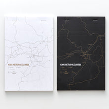 画像をギャラリービューアに読み込む, 街まち Metropolitan series メモパッド＆ホルダーセット黒/近畿大都市圏（鉄道網）
