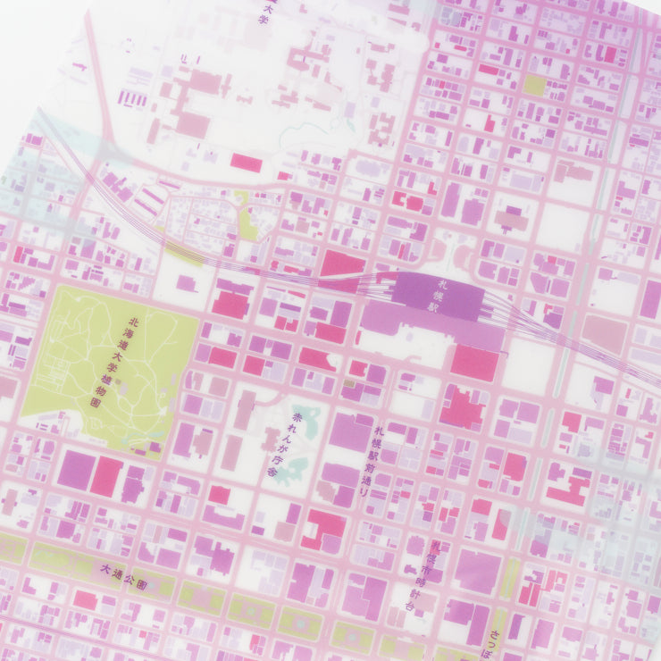 札幌と周辺都市のゼンリン地図 和まっぷ】A4クリアファイル/札幌|地図グッズ|Map Design