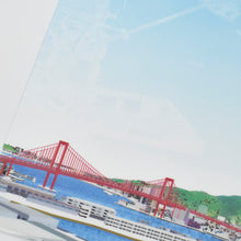 画像をギャラリービューアに読み込む, 【街まち】A4クリアファイル/若戸大橋と街並み
