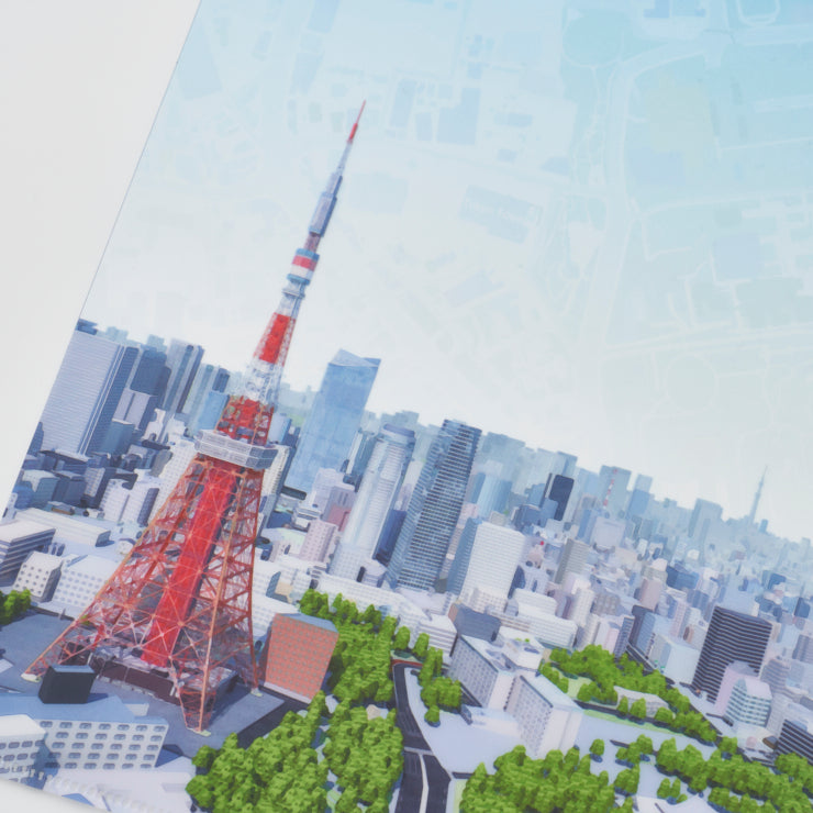 【街まち】A4クリアファイル/東京タワーと街並み