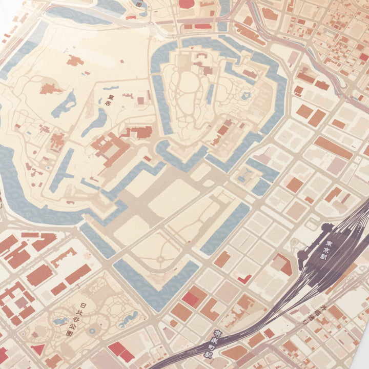 和まっぷ】レターセット/東京｜地図グッズ｜Map Design GALLERY