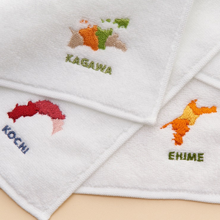 街まち】タオルハンカチ/47palette 和歌山県｜地図グッズ｜Map Design